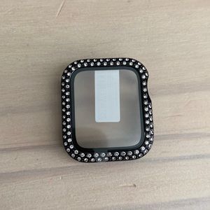 Black Rhinestone Case and Screen Protector for Apple Watch SE